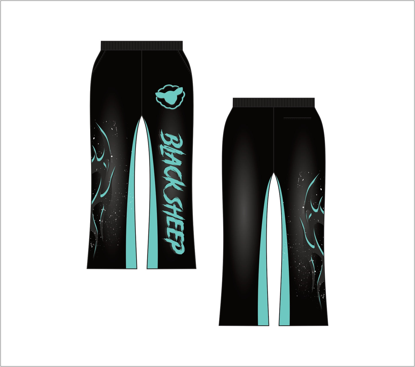 Black Sheep Pant (Black and Turquoise)