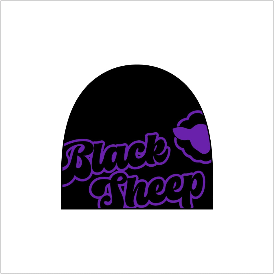 Black Sheep (Black and Purple) Beanie