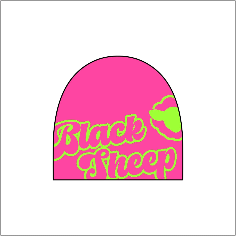 Black Sheep (Pink and Green) Beanie