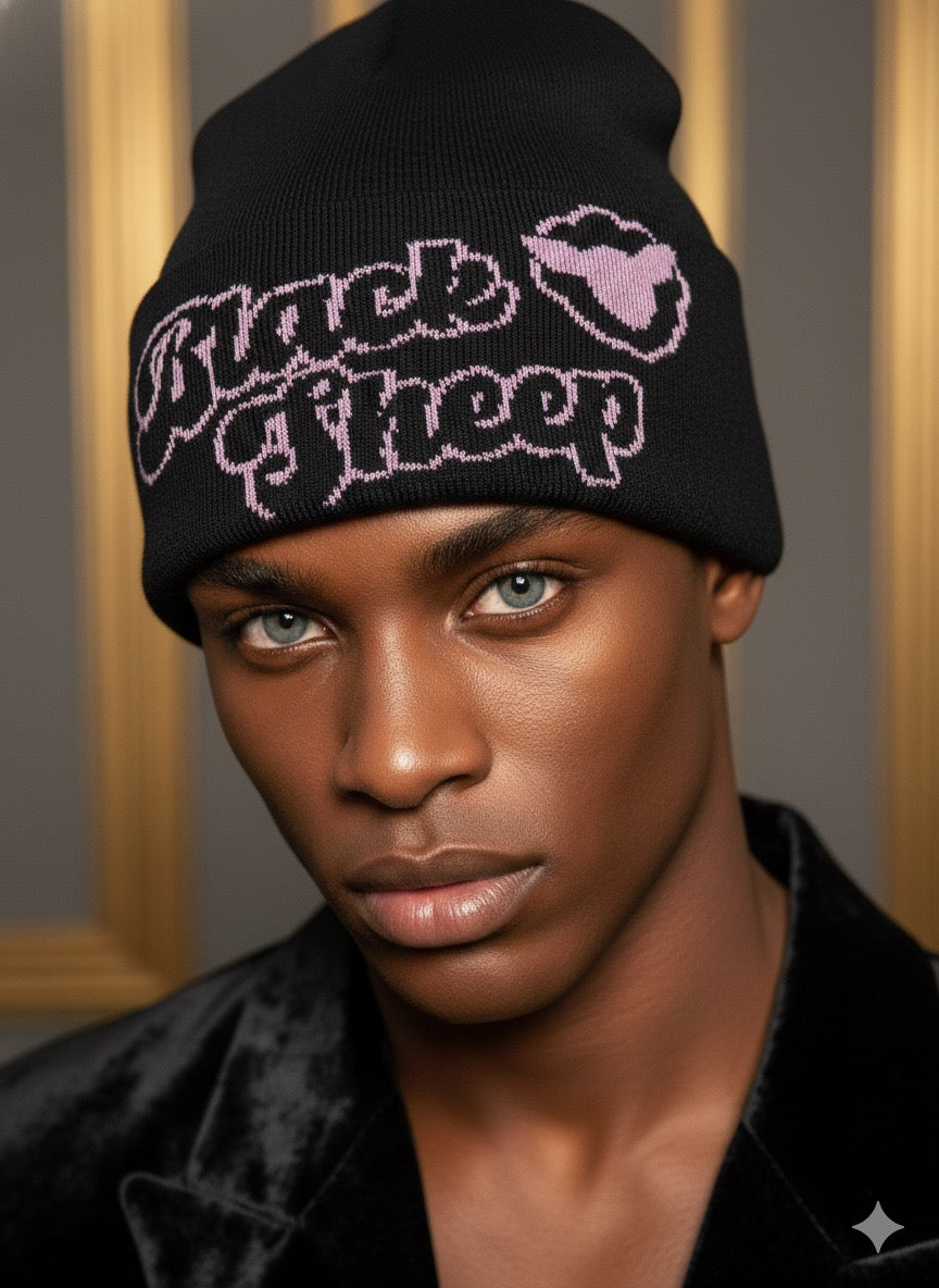 Black Sheep (Black and Purple) Beanie