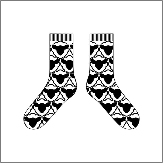 Black and White Sheep Pattern Socks