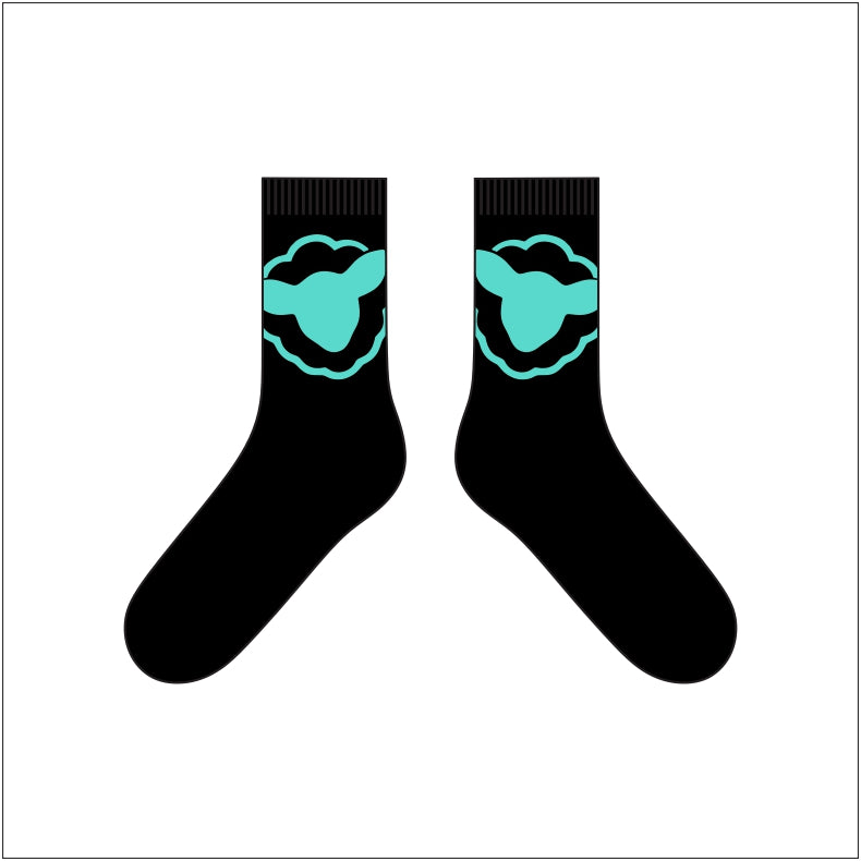 Black Sheep (Turquoise and Black) Socks