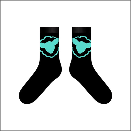 Black Sheep (Turquoise and Black) Socks