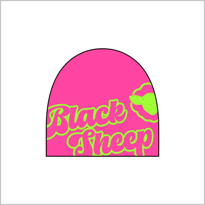 Black Sheep (Pink and Green) Beanie