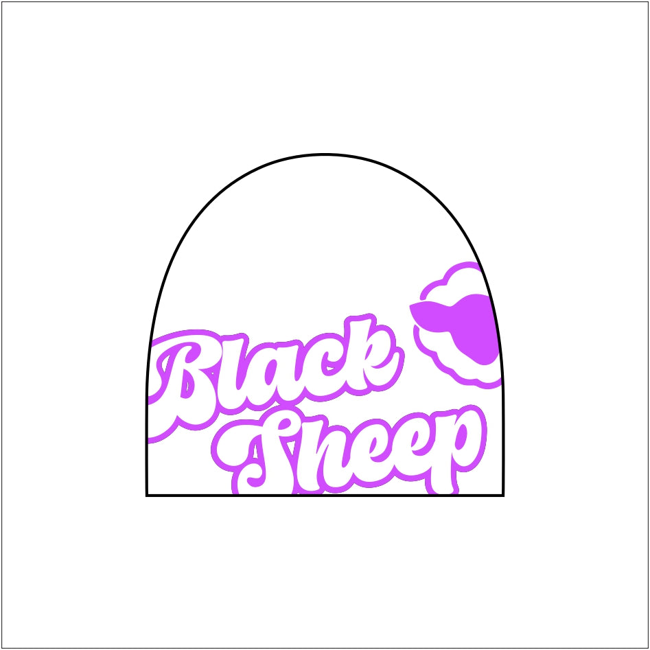 Black Sheep (White and Lavender) Beanie