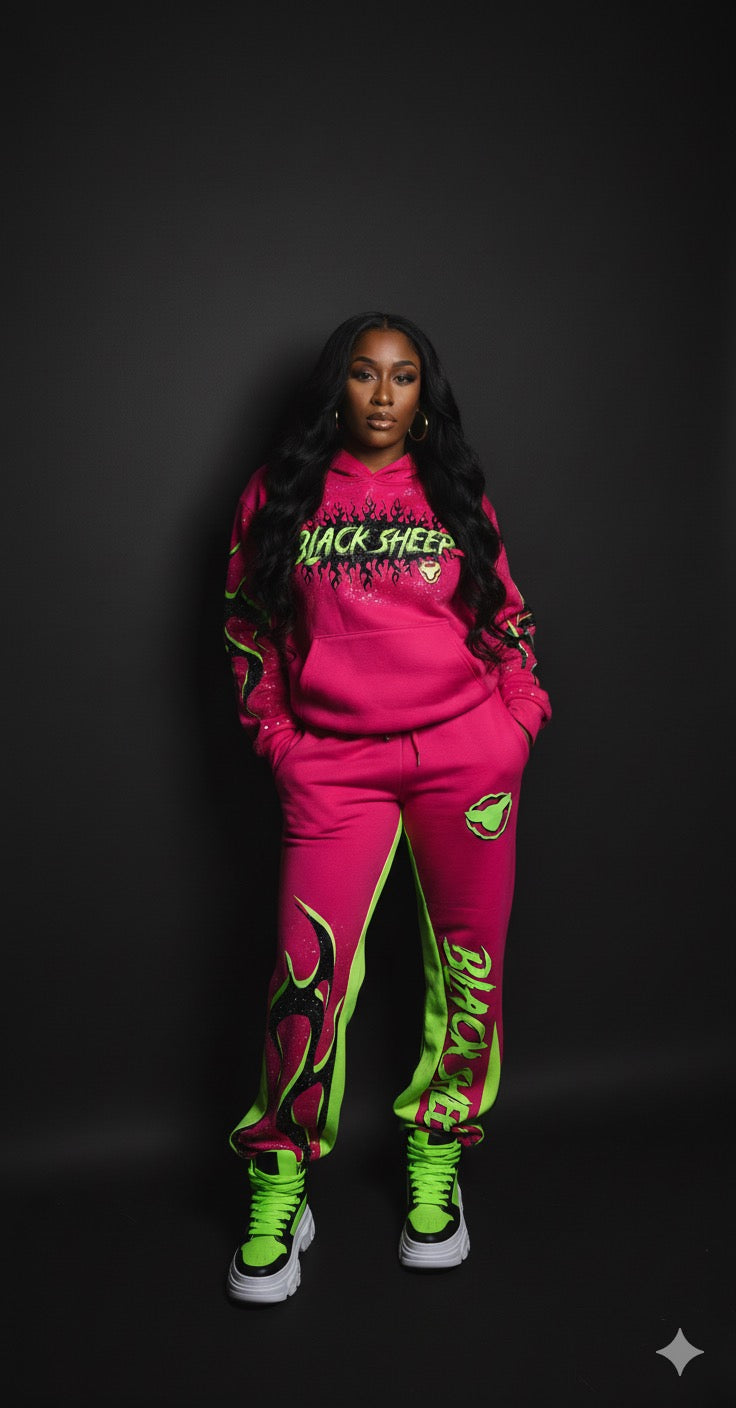 Black Sheep Hoodie (Hot Pink)