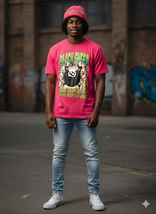 Goat Tee and Beanie (Pink)