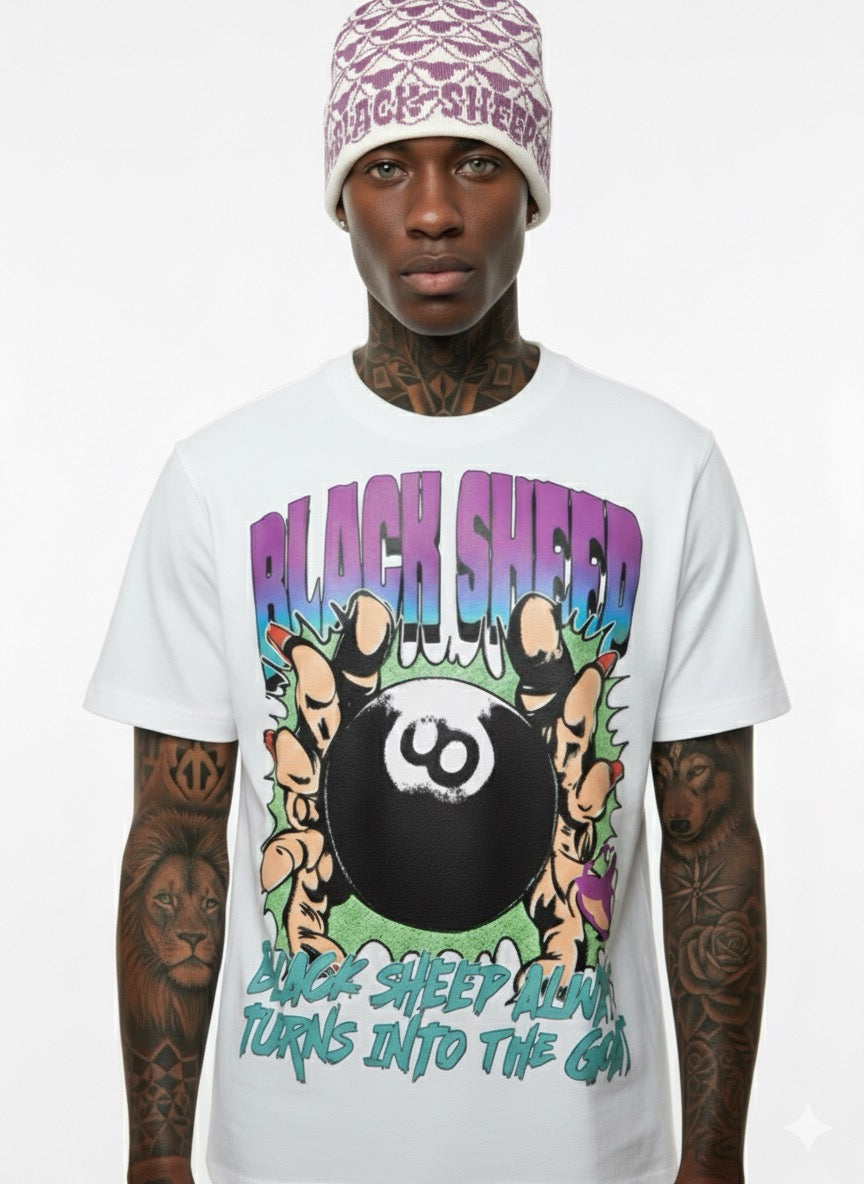 Goat Tee and Beanie (White)